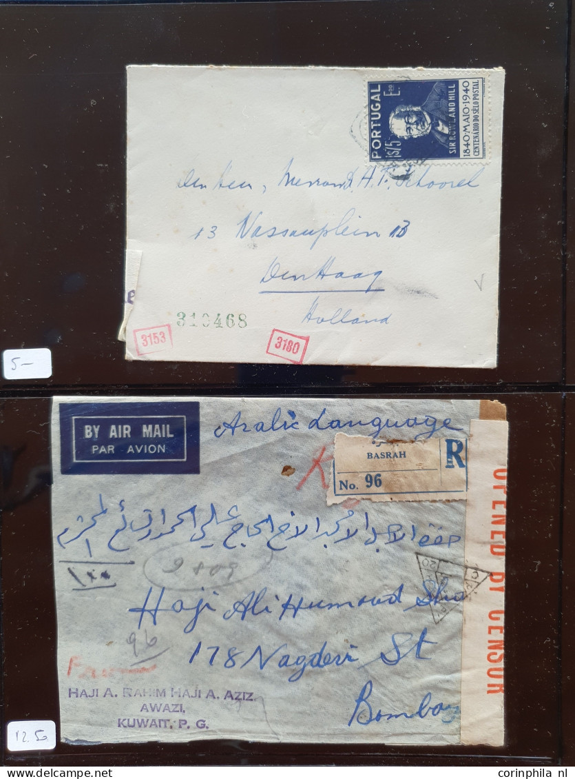 Cover 1900c onwards topic war mostly postal history including postcards with censor, registered, leaflets, postkrieg, fi