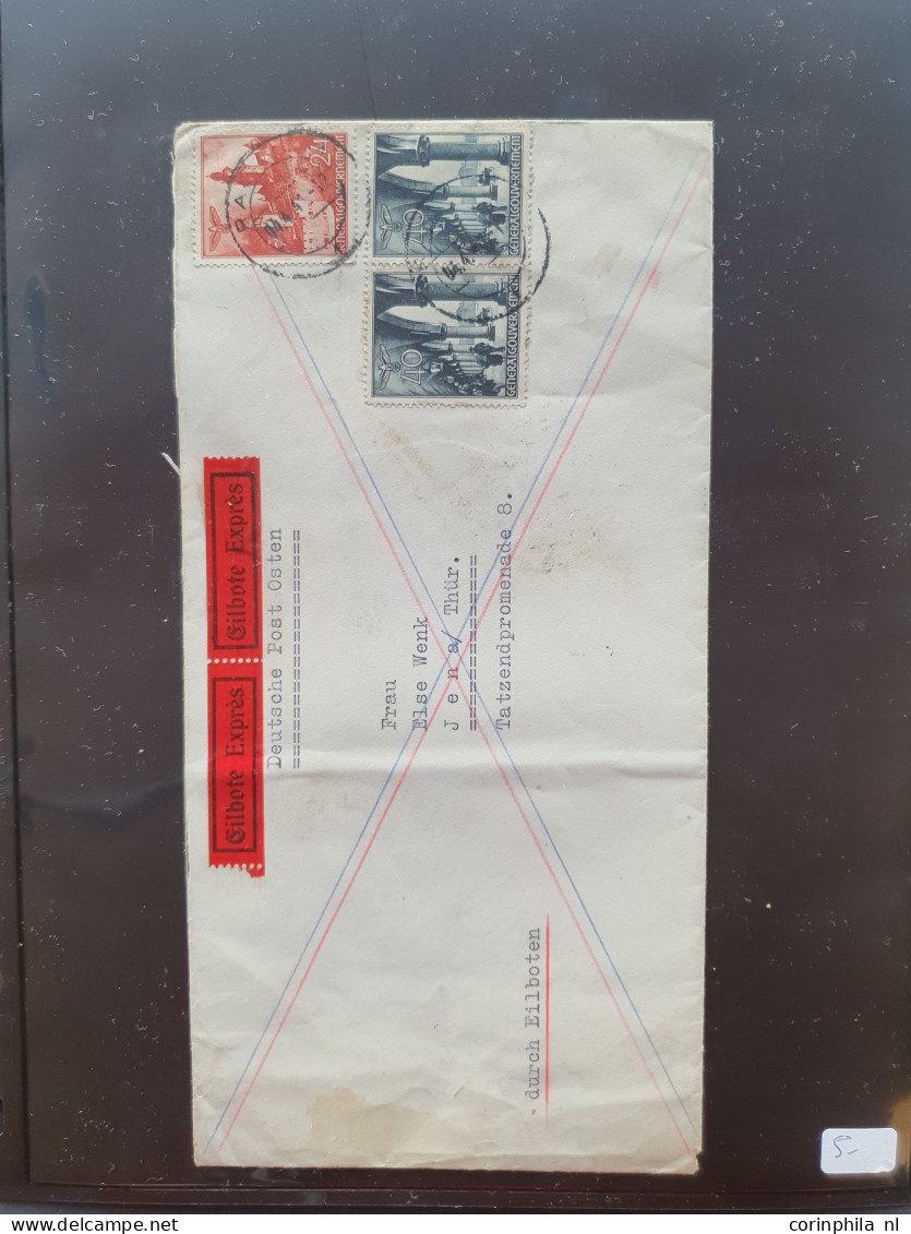 Cover 1900c onwards topic war mostly postal history including postcards with censor, registered, leaflets, postkrieg, fi