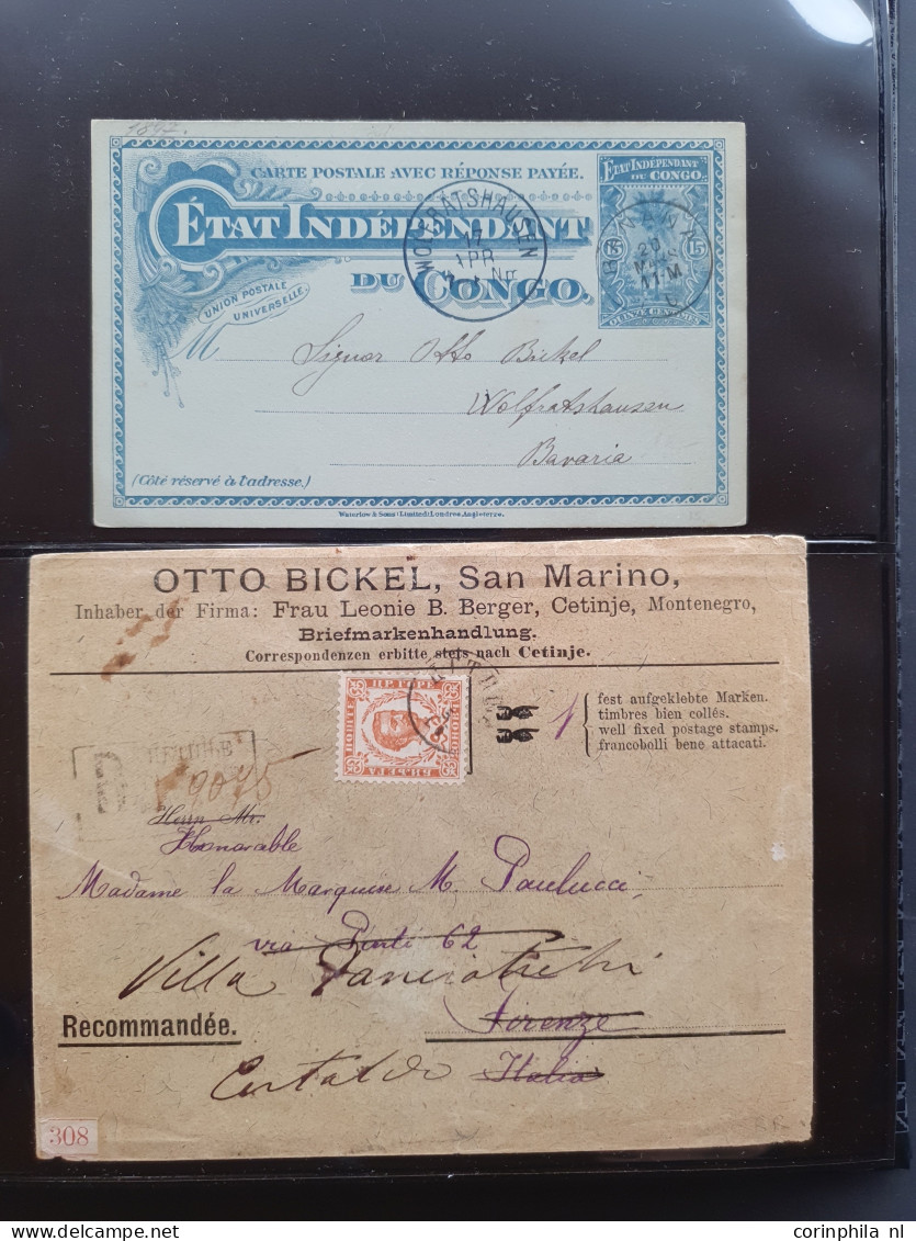 Cover 1900c. onwards collection theme Otto Bickel etc. mostly postal stationery and post cards including exotic countrie