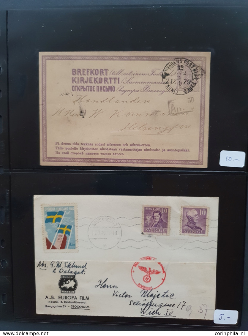 Cover 1850 onwards covers and postal stationery mostly better items including Germany, Italy, Commonwealth, Persia, Fran