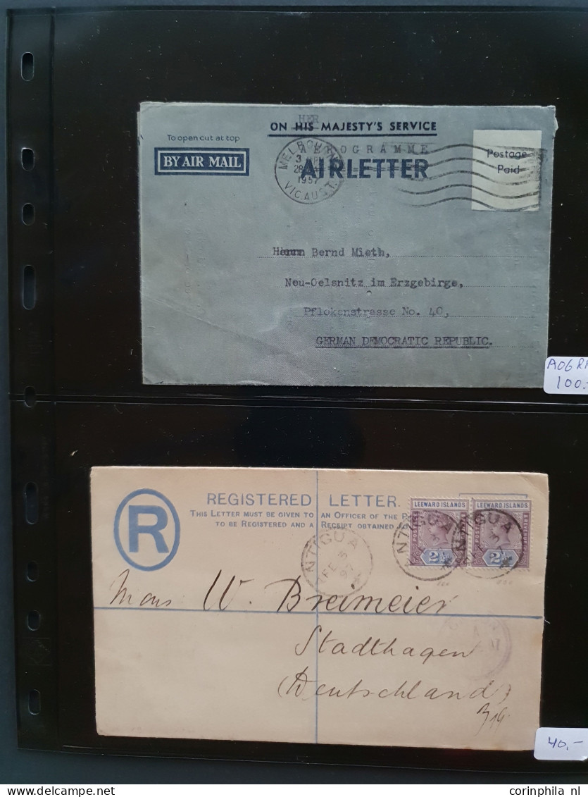 Cover 1850 onwards covers and postal stationery mostly better items including Germany, Italy, Commonwealth, Persia, Fran