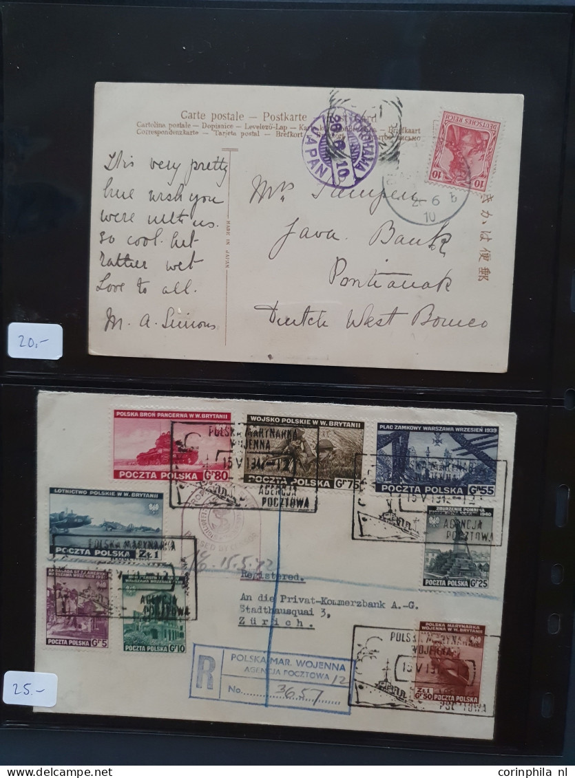 Cover 1850 onwards covers and postal stationery mostly better items including Germany, Italy, Commonwealth, Persia, Fran