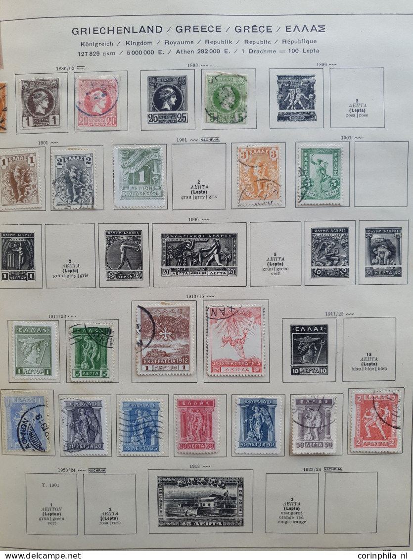 1860-1940 Ca., Used Collection In Schaubek Album - Collections (en Albums)