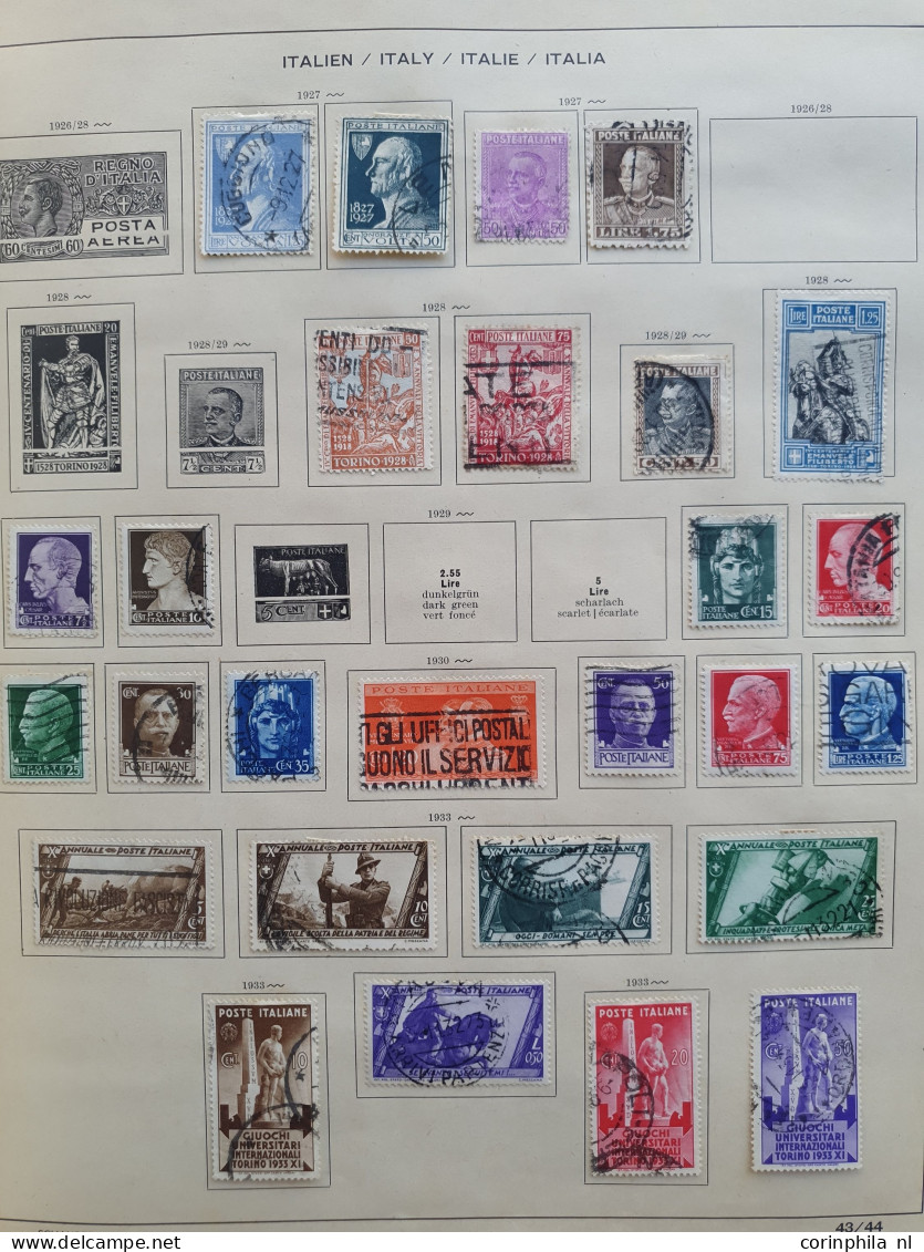 1860-1940 ca., used collection in Schaubek album