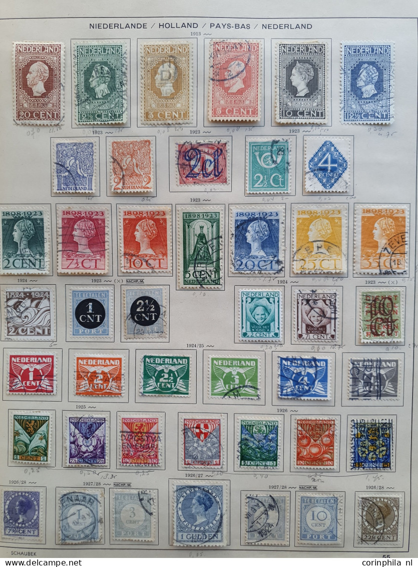 1860-1940 ca., used collection in Schaubek album