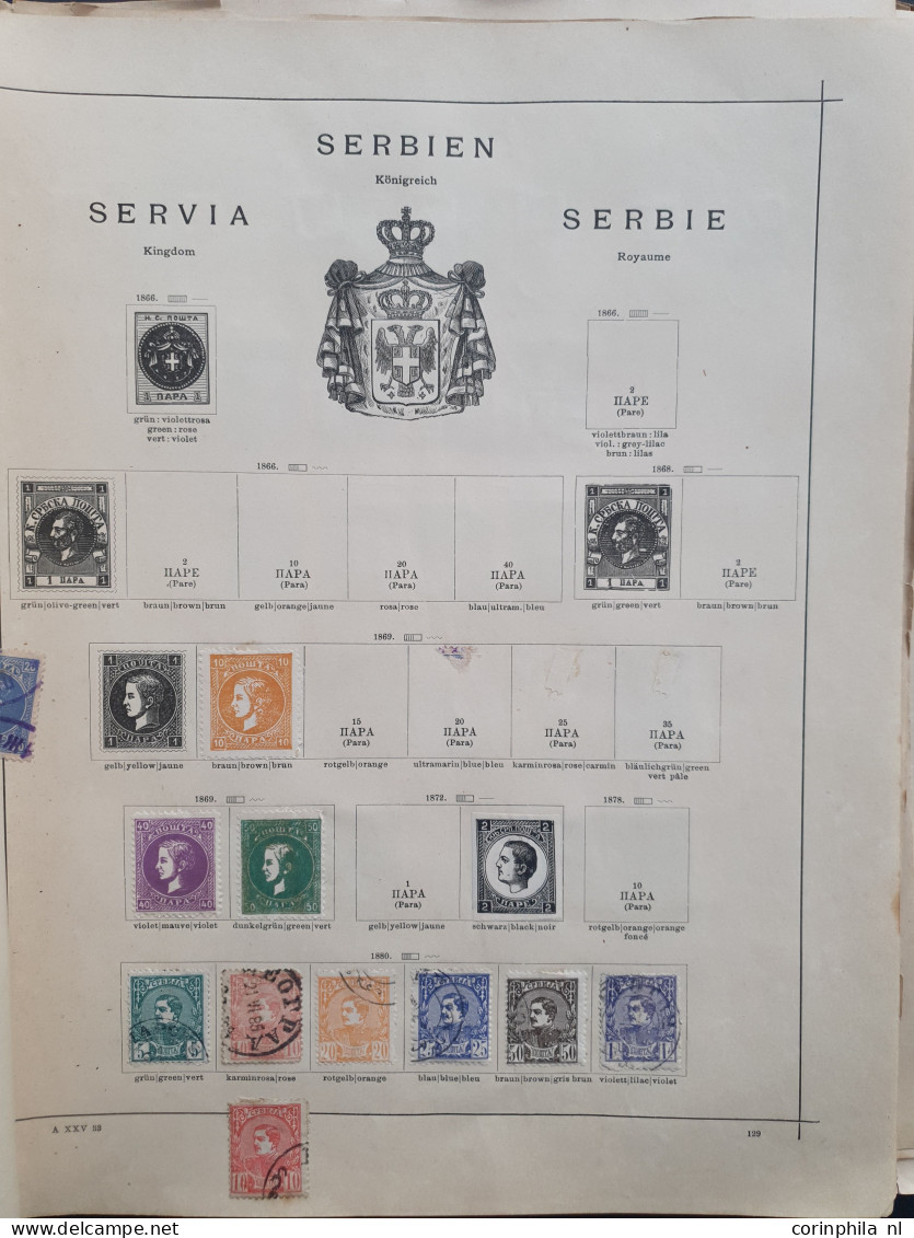 1860c. onwards collections including Middle East, Asia, Commonwealth, Europe, Belgian Congo etc. in 2 old world albums, 