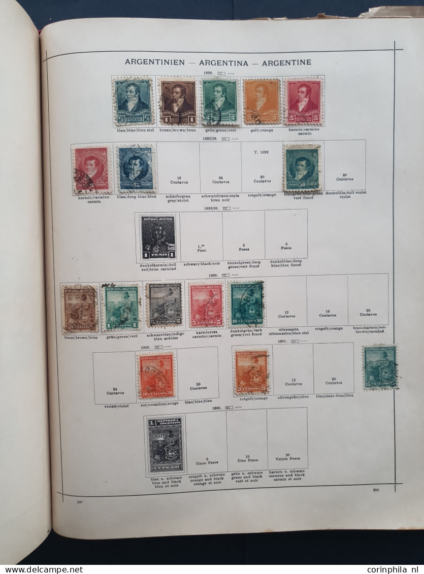 1860c. onwards collections including Middle East, Asia, Commonwealth, Europe, Belgian Congo etc. in 2 old world albums, 