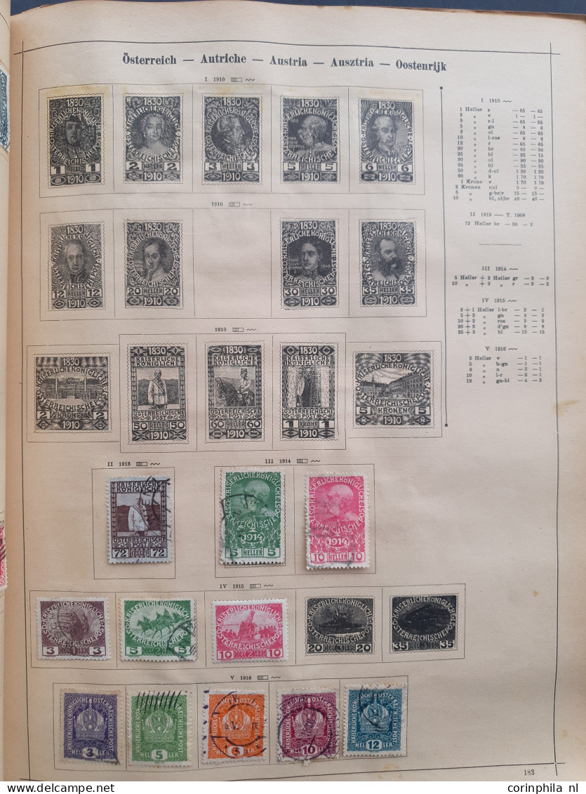 1860c. onwards collections including Middle East, Asia, Commonwealth, Europe, Belgian Congo etc. in 2 old world albums, 