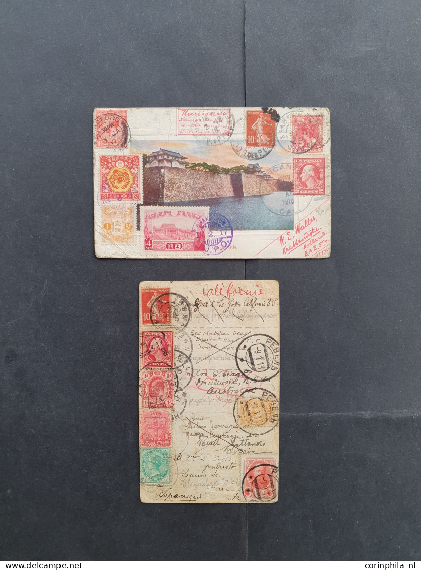 Cover 1880-2000 Covers And Postal Stationery Including Some Better (around The World Cards), Change Of Address Cards, Ol - Colecciones (en álbumes)