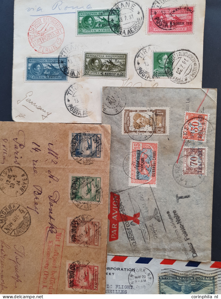 Cover , Airmail 1920-1965 ca., Airmail, about 30 covers including better Eastern Europe in envelope.