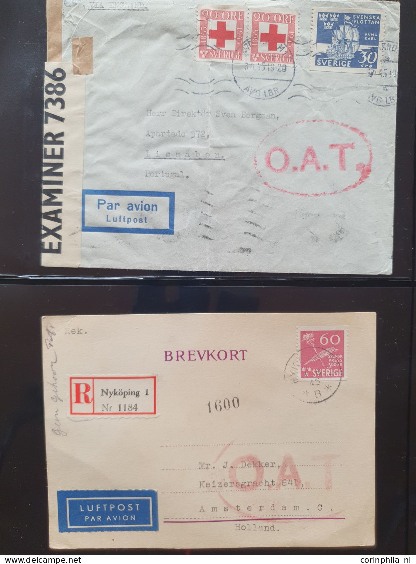 Cover , Airmail 1930-1970c. collection of covers/postcards with O.A.T. postmarks (Onward Air Transmission - approx. 230 