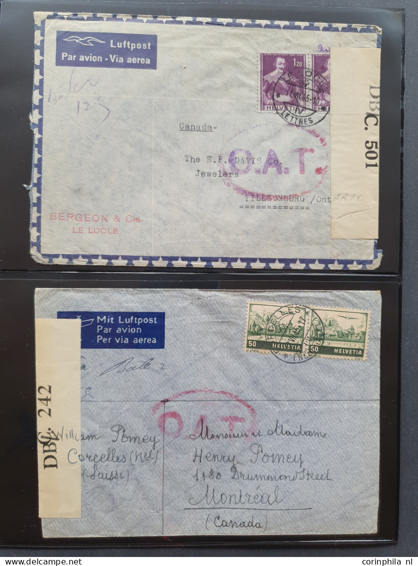 Cover , Airmail 1930-1970c. collection of covers/postcards with O.A.T. postmarks (Onward Air Transmission - approx. 230 