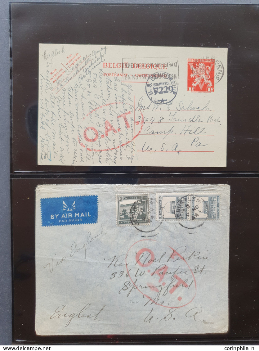 Cover , Airmail 1930-1970c. collection of covers/postcards with O.A.T. postmarks (Onward Air Transmission - approx. 230 