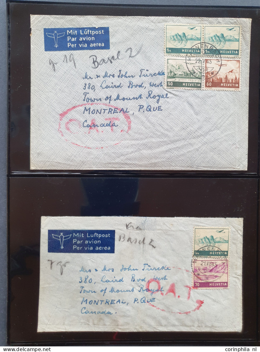 Cover , Airmail 1930-1970c. collection of covers/postcards with O.A.T. postmarks (Onward Air Transmission - approx. 230 