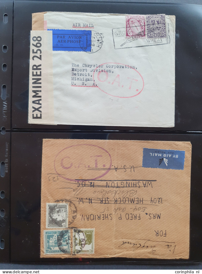 Cover , Airmail 1930-1970c. collection of covers/postcards with O.A.T. postmarks (Onward Air Transmission - approx. 230 