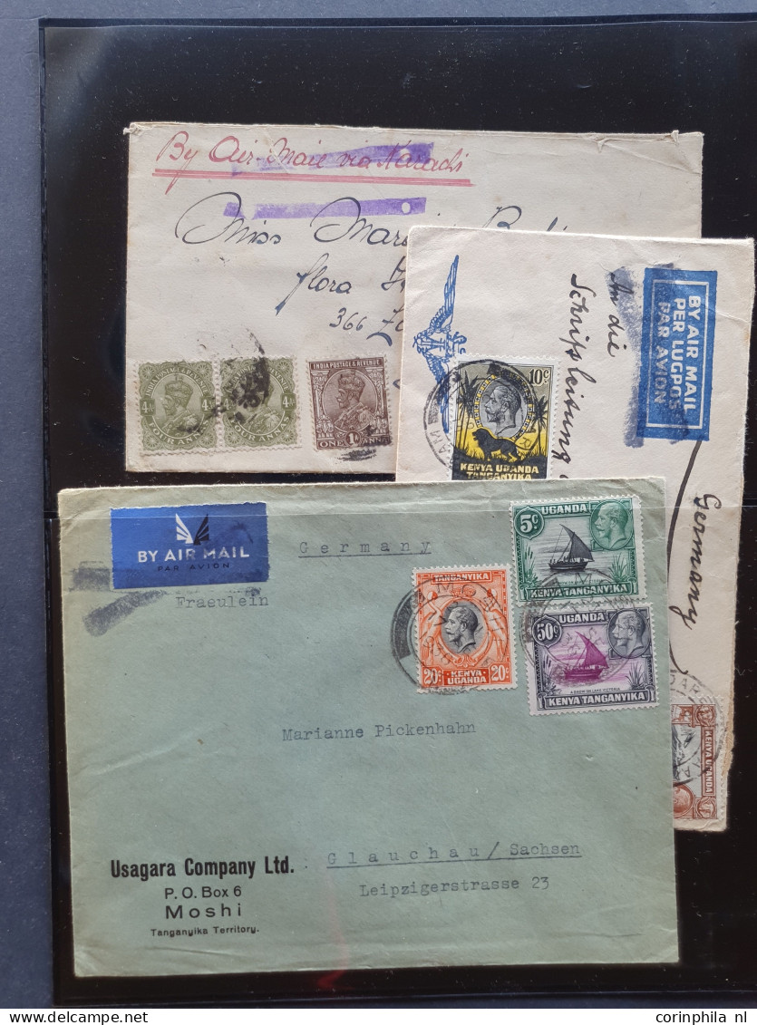 Cover , Airmail 1930-1950c Collection Of So-called 'bar And Cross Cancellations' (over 160 Covers) Including Better Comb - Collections (with Albums)