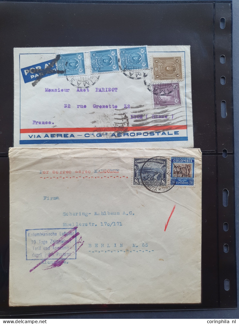 Cover , Airmail 1930-1950c collection of so-called 'bar and cross cancellations' (over 160 covers) including better comb