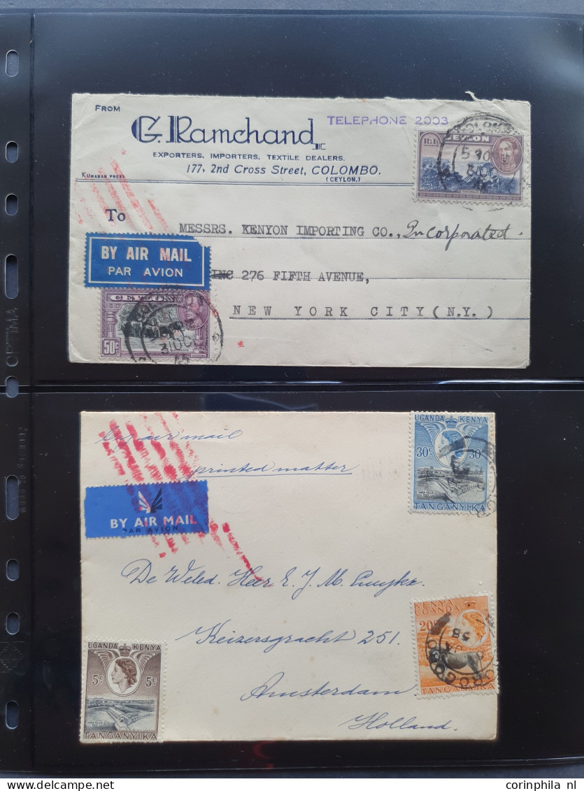 Cover , Airmail 1930-1950c collection of so-called 'bar and cross cancellations' (over 160 covers) including better comb