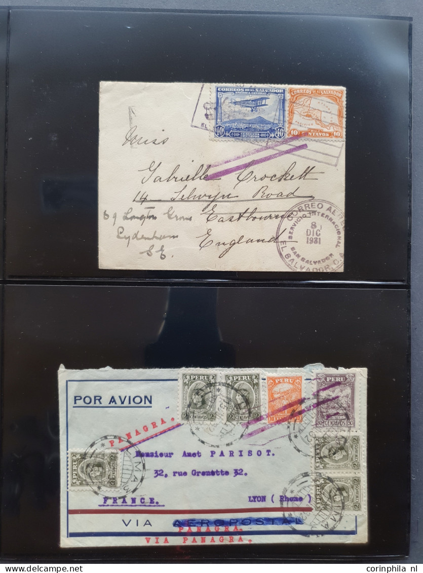 Cover , Airmail 1930-1950c collection of so-called 'bar and cross cancellations' (over 160 covers) including better comb