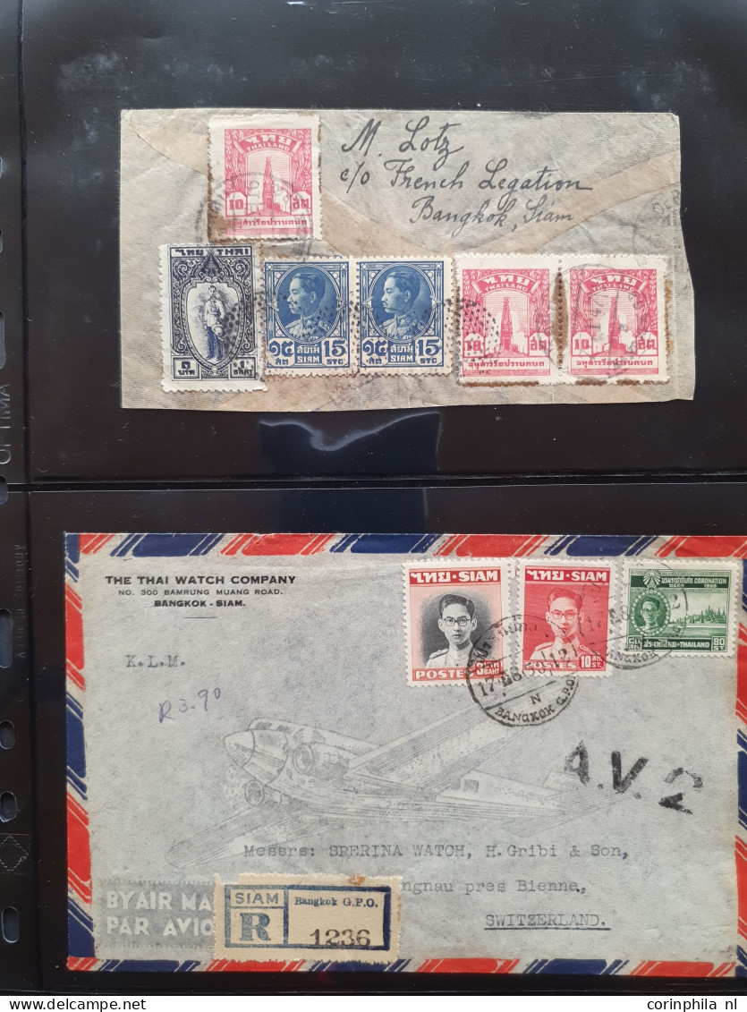 Cover , Airmail 1940-1960c. collection of covers/postcards/mail bag labels (approx. 140 items) all marked with A.V.2 han