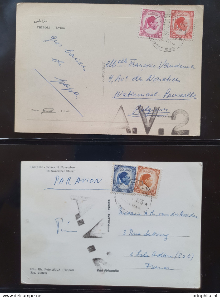 Cover , Airmail 1940-1960c. collection of covers/postcards/mail bag labels (approx. 140 items) all marked with A.V.2 han