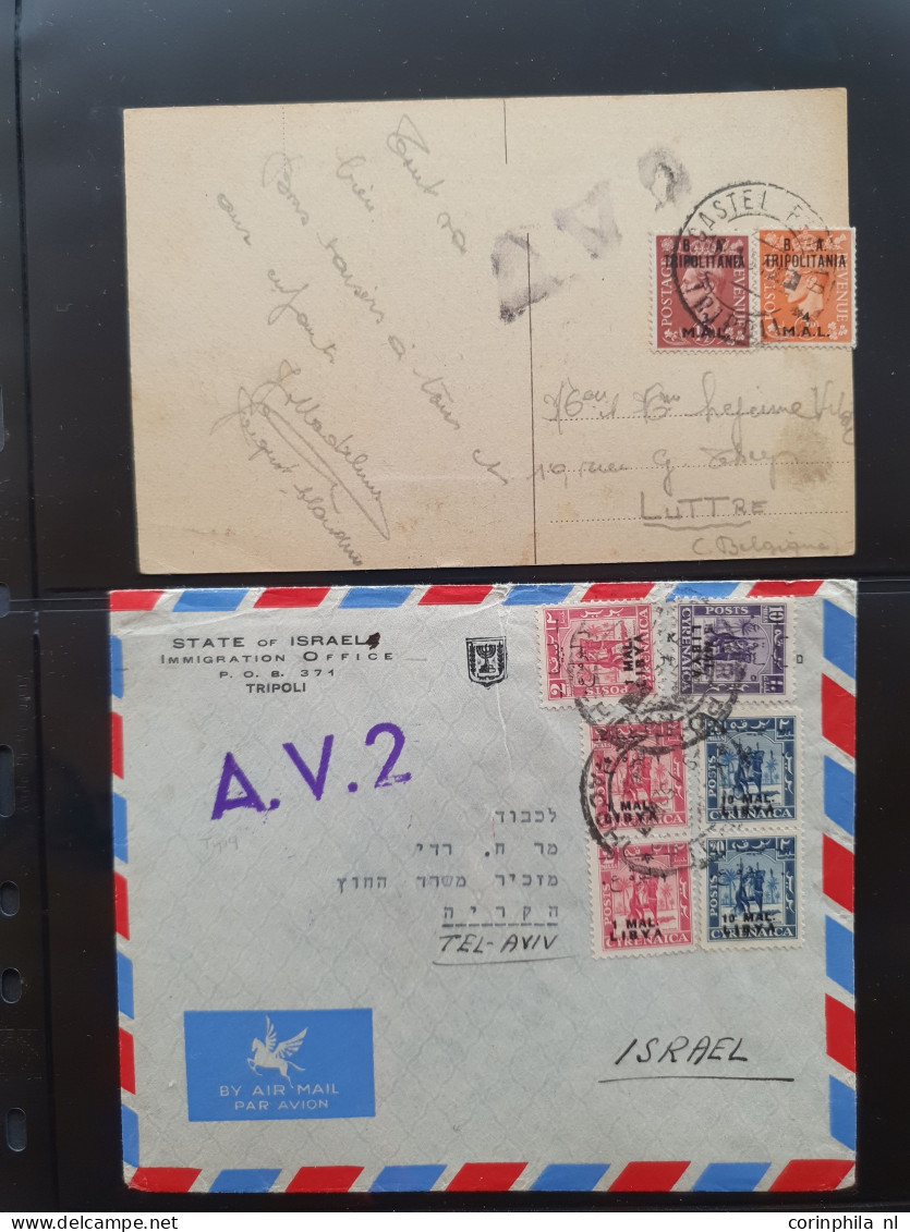 Cover , Airmail 1940-1960c. collection of covers/postcards/mail bag labels (approx. 140 items) all marked with A.V.2 han