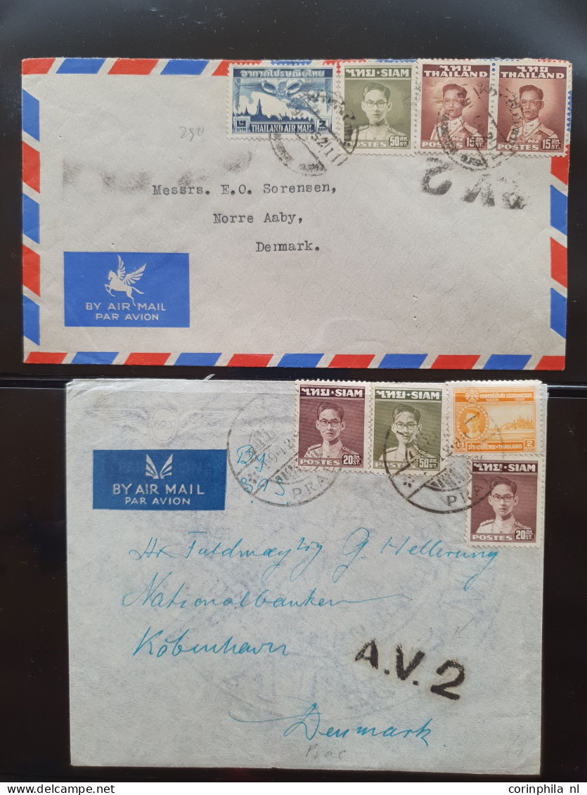 Cover , Airmail 1940-1960c. collection of covers/postcards/mail bag labels (approx. 140 items) all marked with A.V.2 han