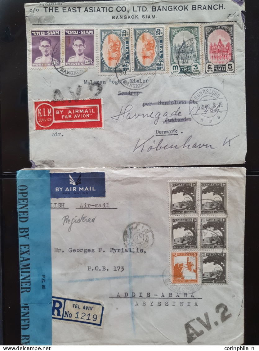 Cover , Airmail 1940-1960c. collection of covers/postcards/mail bag labels (approx. 140 items) all marked with A.V.2 han