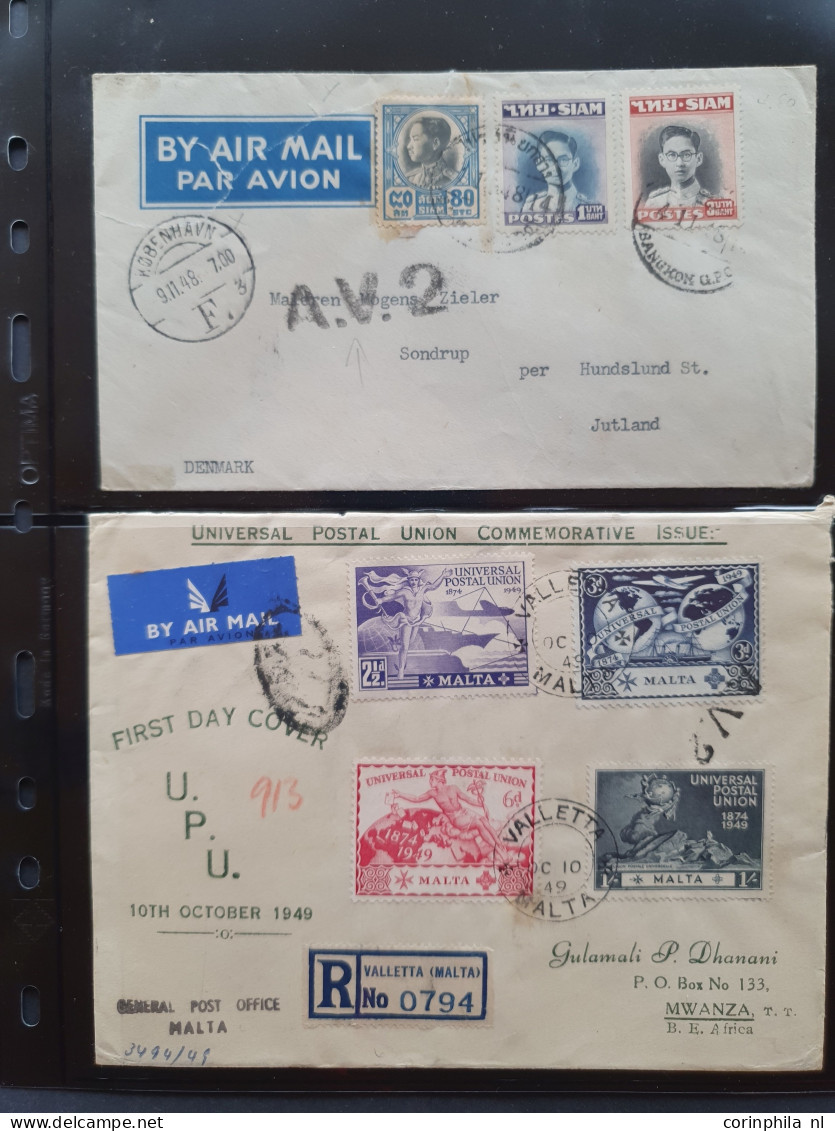 Cover , Airmail 1940-1960c. collection of covers/postcards/mail bag labels (approx. 140 items) all marked with A.V.2 han