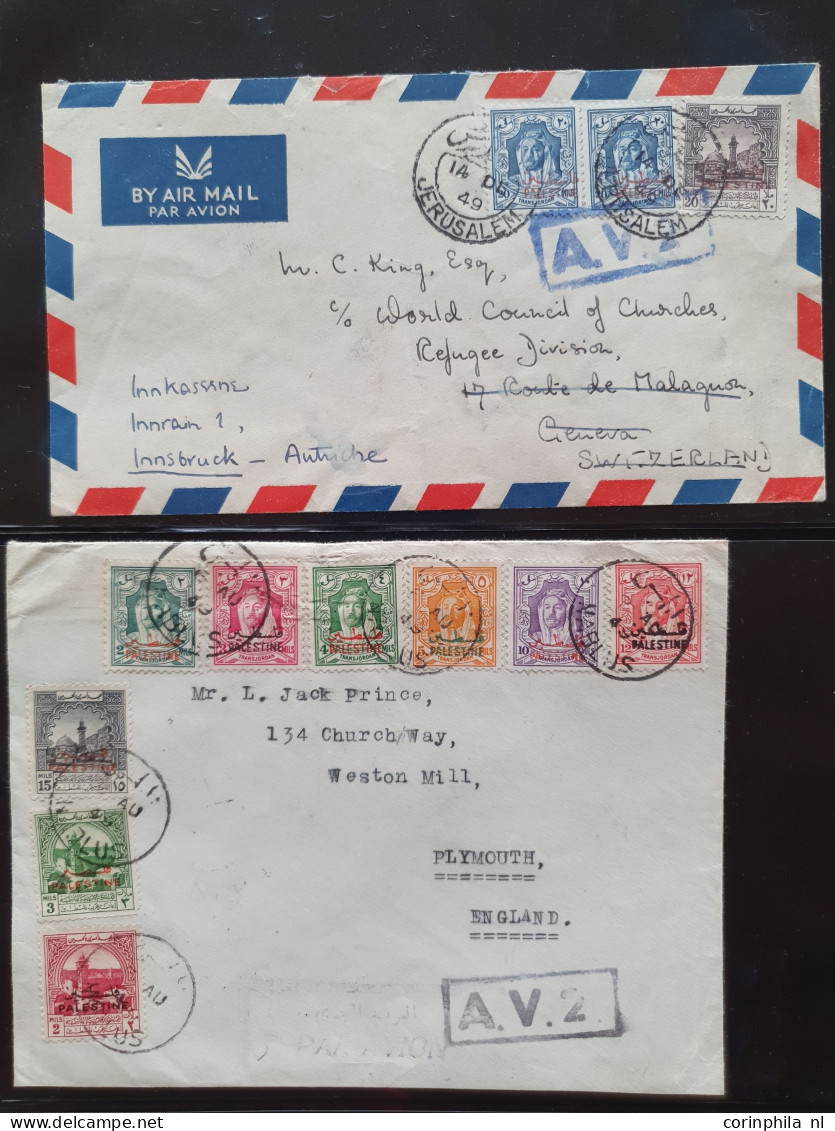 Cover , Airmail 1940-1960c. collection of covers/postcards/mail bag labels (approx. 140 items) all marked with A.V.2 han