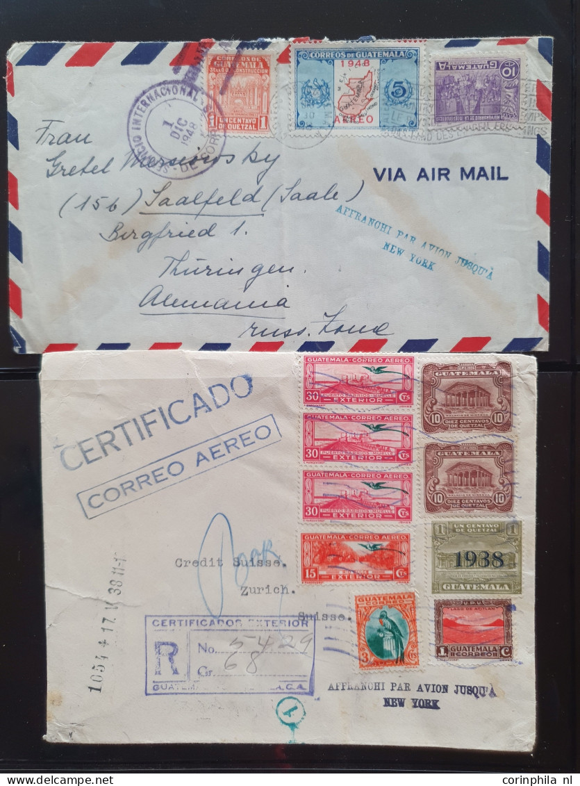 Cover , Airmail 1930-1960c collection of jusqu'à handstamps and similar route indications in English (approx. 160 covers