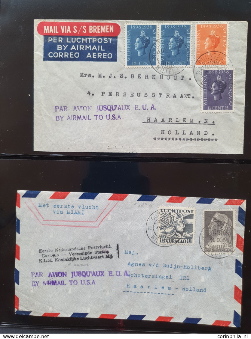 Cover , Airmail 1930-1960c collection of jusqu'à handstamps and similar route indications in English (approx. 160 covers