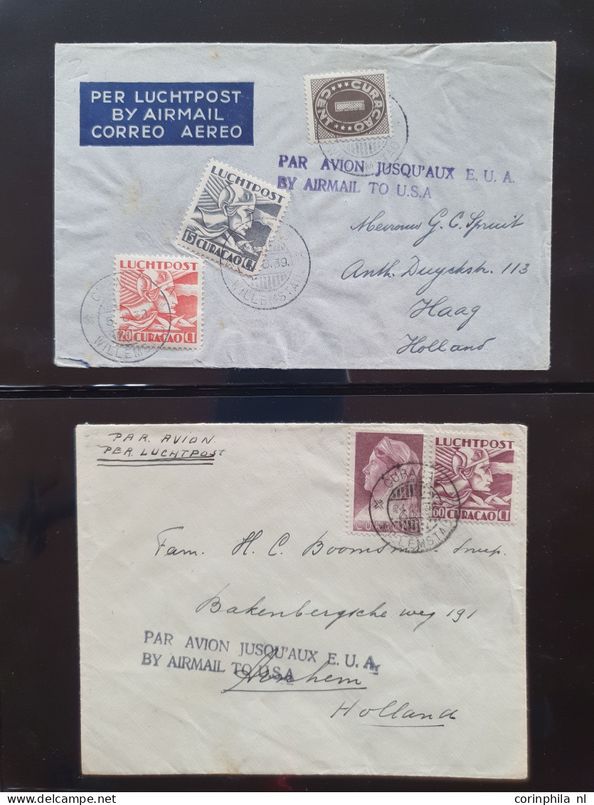 Cover , Airmail 1930-1960c collection of jusqu'à handstamps and similar route indications in English (approx. 160 covers