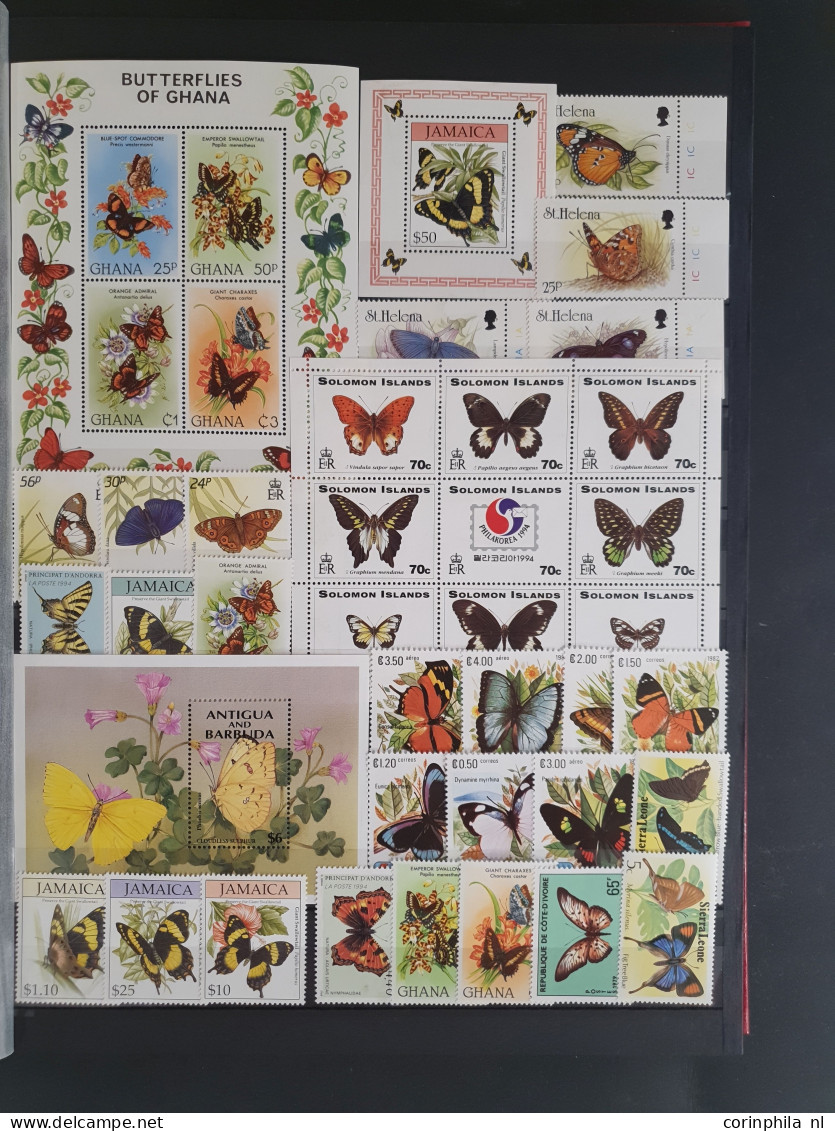 1915c./1995 Collection Birds, Nicely Arranged Collection With A Large Number Of Mostly ** Sets And Miniature Sheets With - Collections (en Albums)