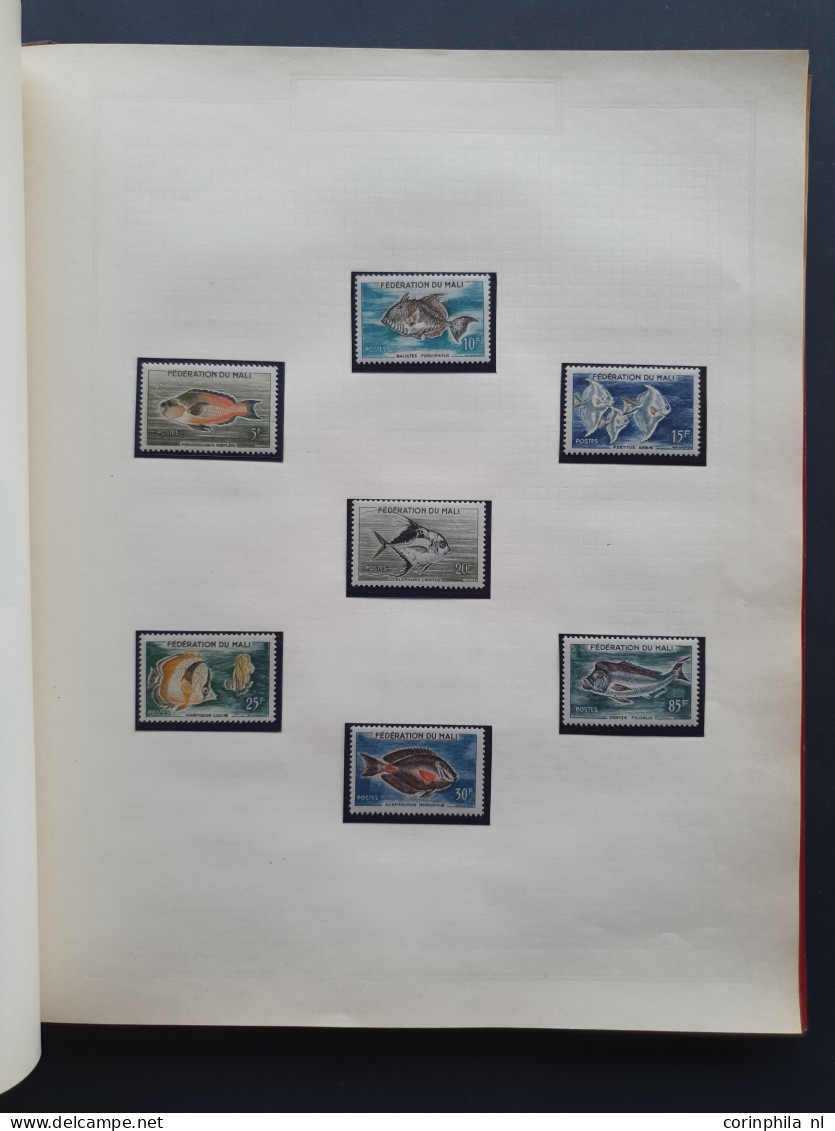 1915c./1995 collection Maritime life, nicely arranged collection with a large number of mostly ** sets and miniature she