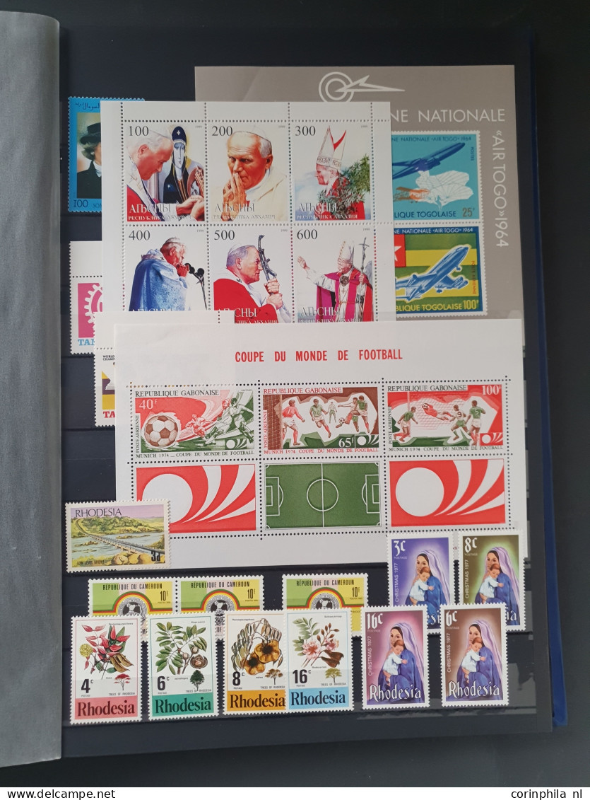 1930c onwards, a large number of mostly ** topical sets and miniature sheets including sports, birds, animals, transport