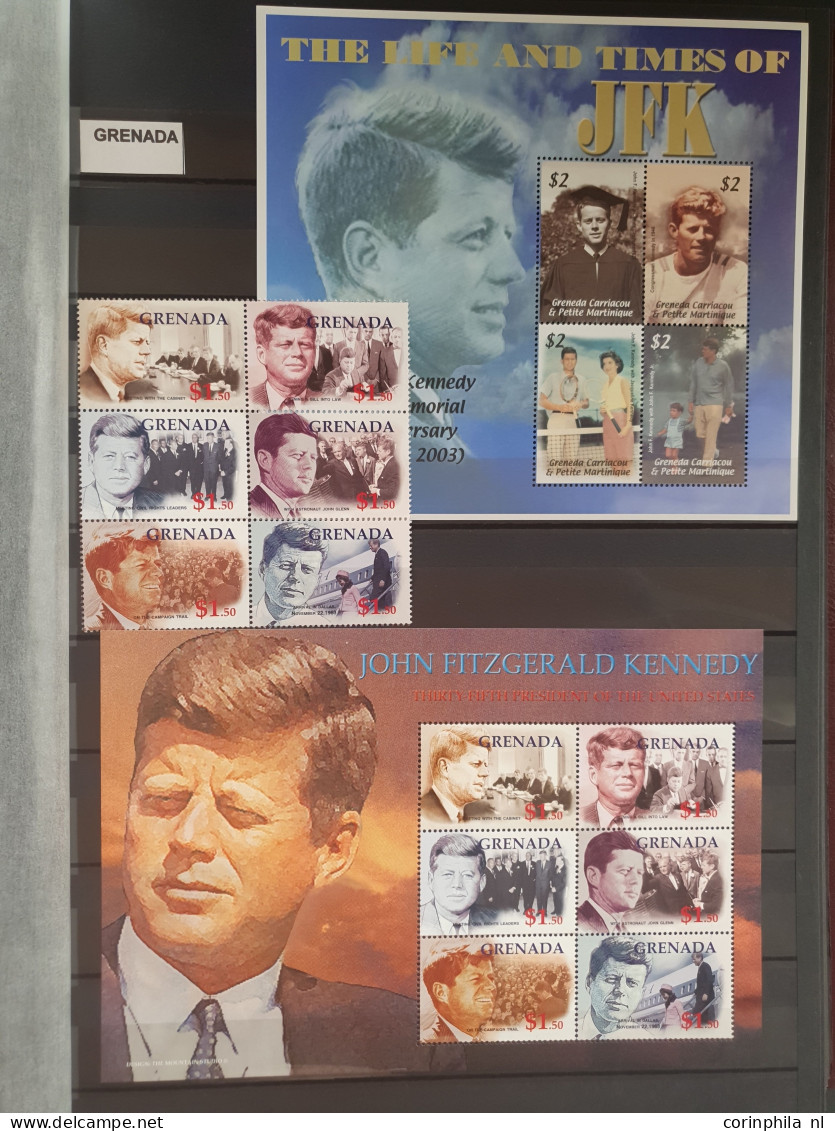 1960/1980c collection John F Kennedy and Winston Churchil mostly ** material with better items (Qatar overprints), imper