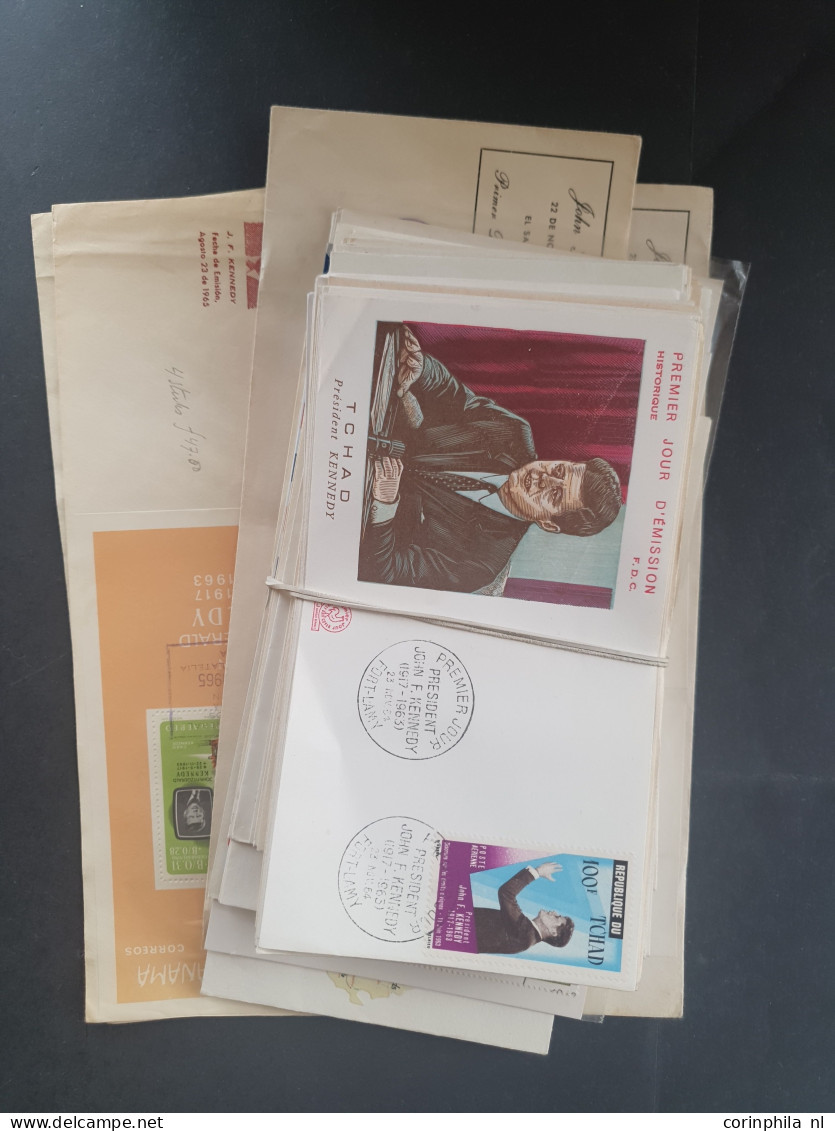 1960/1980c collection John F Kennedy and Winston Churchil mostly ** material with better items (Qatar overprints), imper