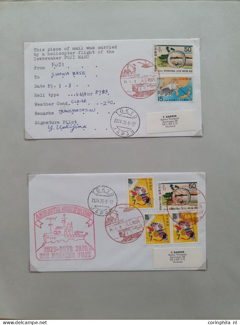 Cover 1956/2006 collection with about 260 Antarctic expedition covers, with Japan, Russia, Australia, China etc. in 5 al