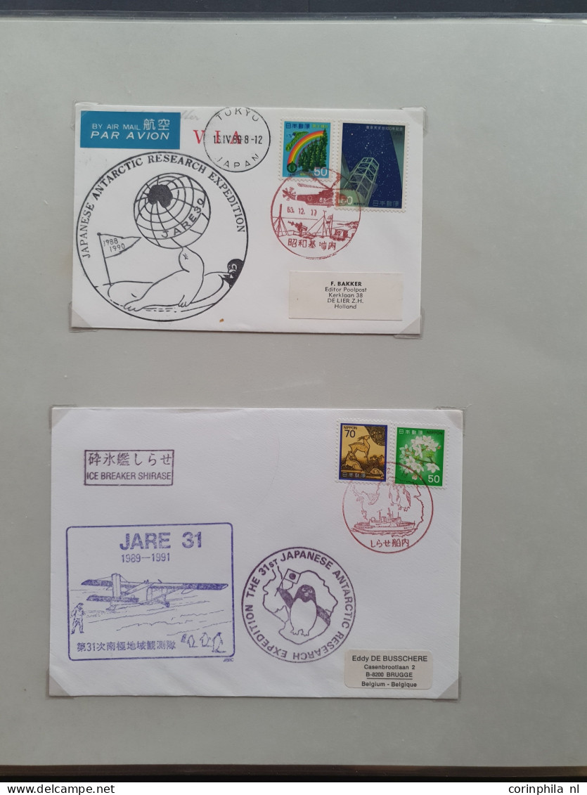 Cover 1956/2006 collection with about 260 Antarctic expedition covers, with Japan, Russia, Australia, China etc. in 5 al