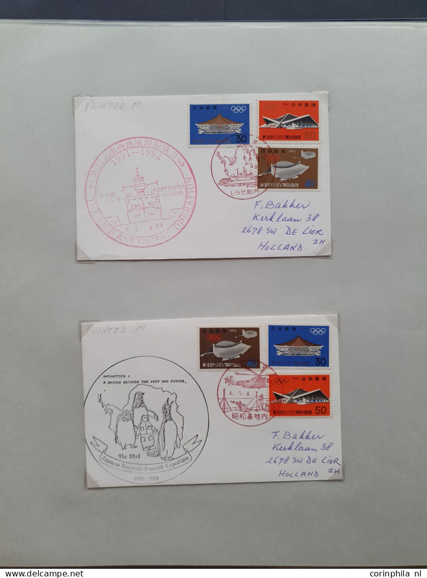 Cover 1956/2006 collection with about 260 Antarctic expedition covers, with Japan, Russia, Australia, China etc. in 5 al