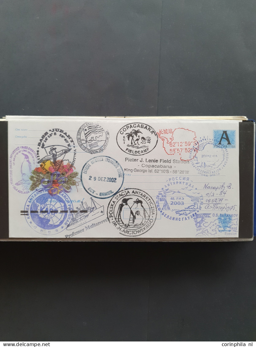 Cover 1956/2006 collection with about 260 Antarctic expedition covers, with Japan, Russia, Australia, China etc. in 5 al