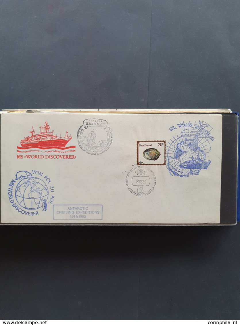 Cover 1956/2006 collection with about 260 Antarctic expedition covers, with Japan, Russia, Australia, China etc. in 5 al