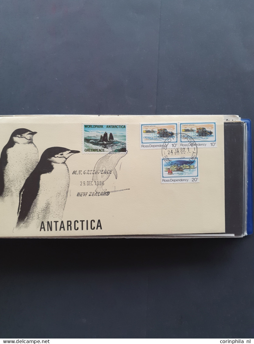 Cover 1956/2006 collection with about 260 Antarctic expedition covers, with Japan, Russia, Australia, China etc. in 5 al