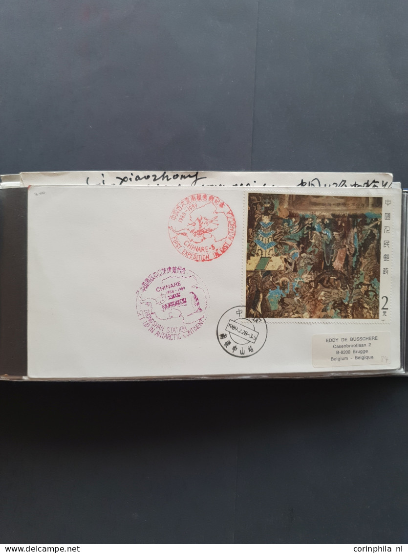 Cover 1956/2006 collection with about 260 Antarctic expedition covers, with Japan, Russia, Australia, China etc. in 5 al