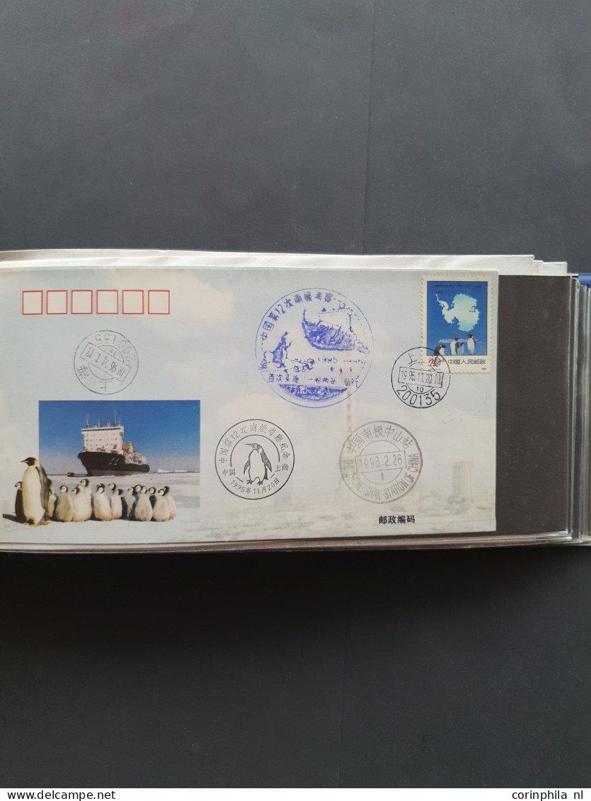 Cover 1956/2006 collection with about 260 Antarctic expedition covers, with Japan, Russia, Australia, China etc. in 5 al