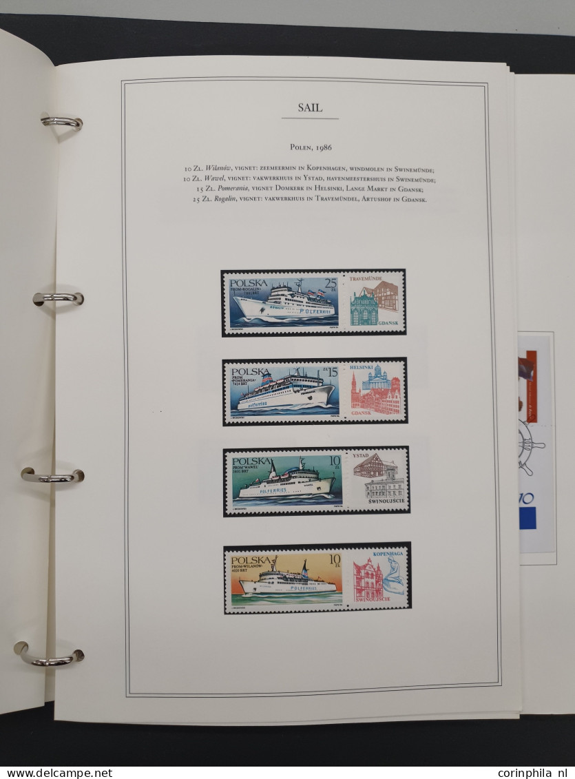 1919/2000 topical collection Ships and Boats, used and */** with a large number of sets and miniature sheets, incl. bett