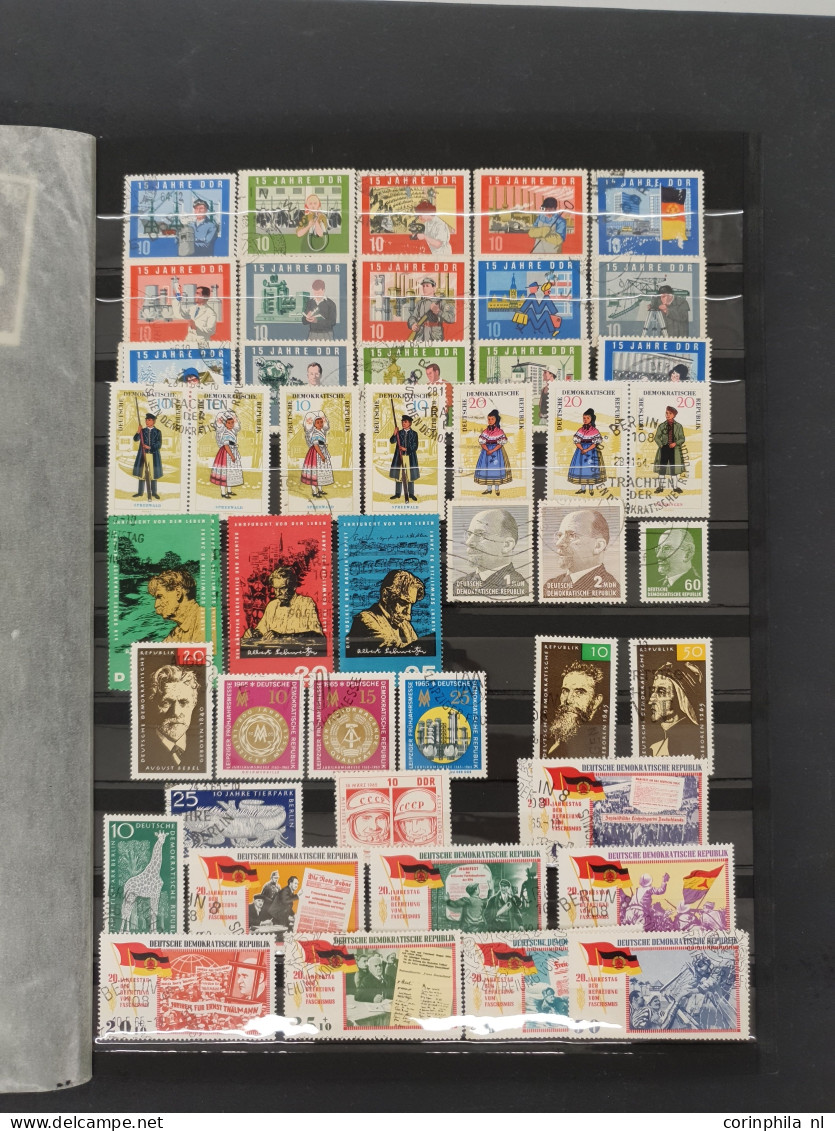 1870/2010c. stock mostly used with better GDR (sets, miniature sheets), Saar and Empire in 37 albums in 3 large boxes