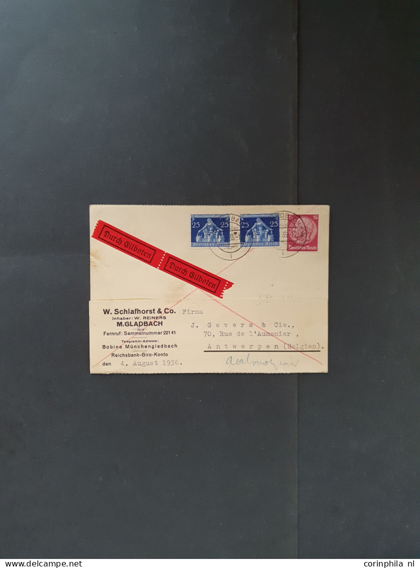 Cover 1860-1980 ca., several hunderd's of covers/postal stationery including some better items