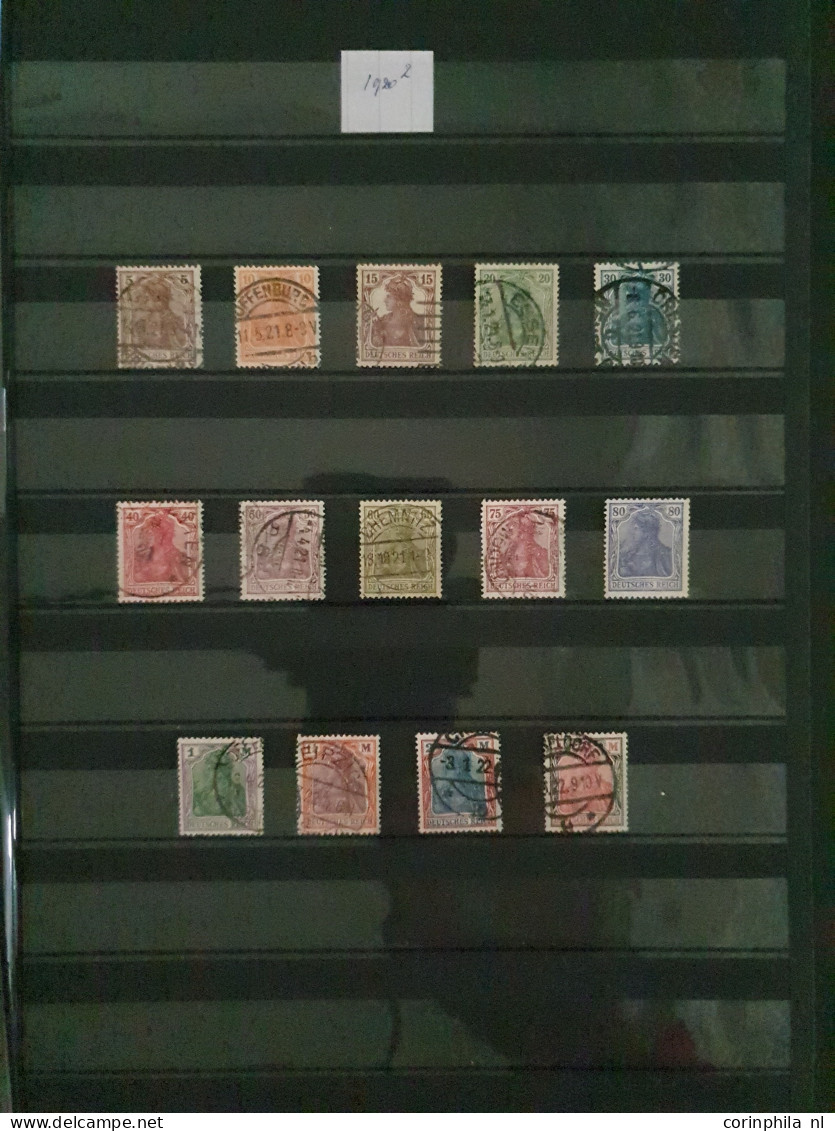 1870/2009 collections German Empire, Berlin and FRG, mostly used including better items and miniature sheet in 7 stockbo